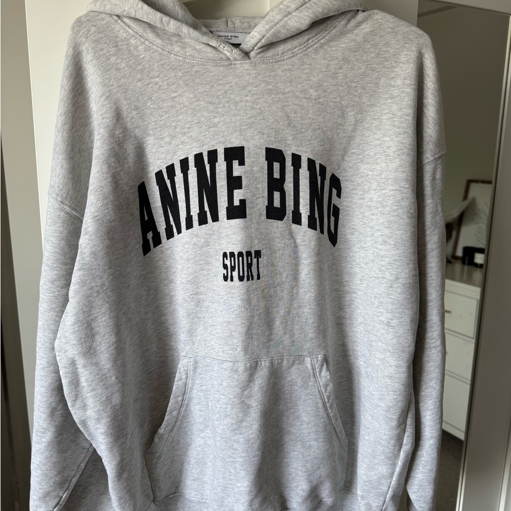 Anine Bing Sport Heather Gray Hoodie
